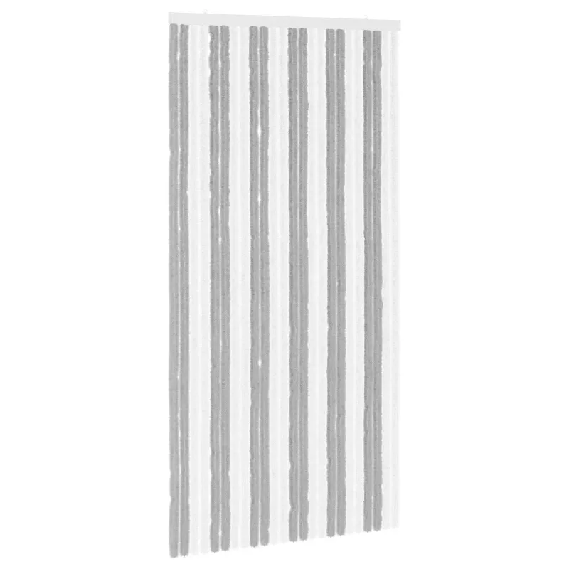 Vabzdžių Užuolaida iš Chenille Pilka ir balta 100 x 200 cm