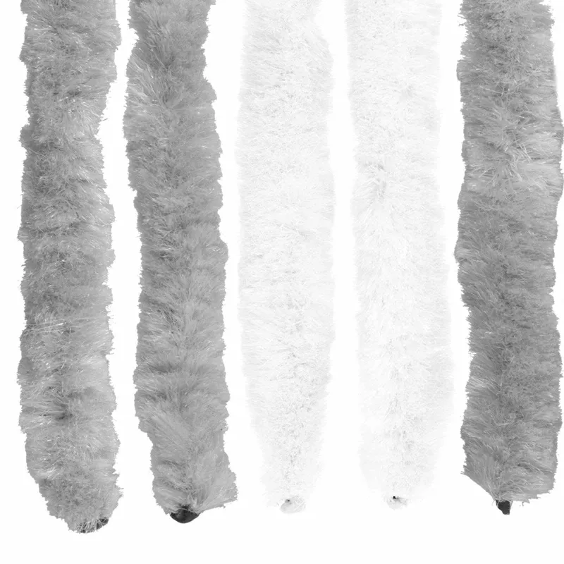 Vabzdžių Užuolaida iš Chenille Pilka ir balta 100 x 200 cm