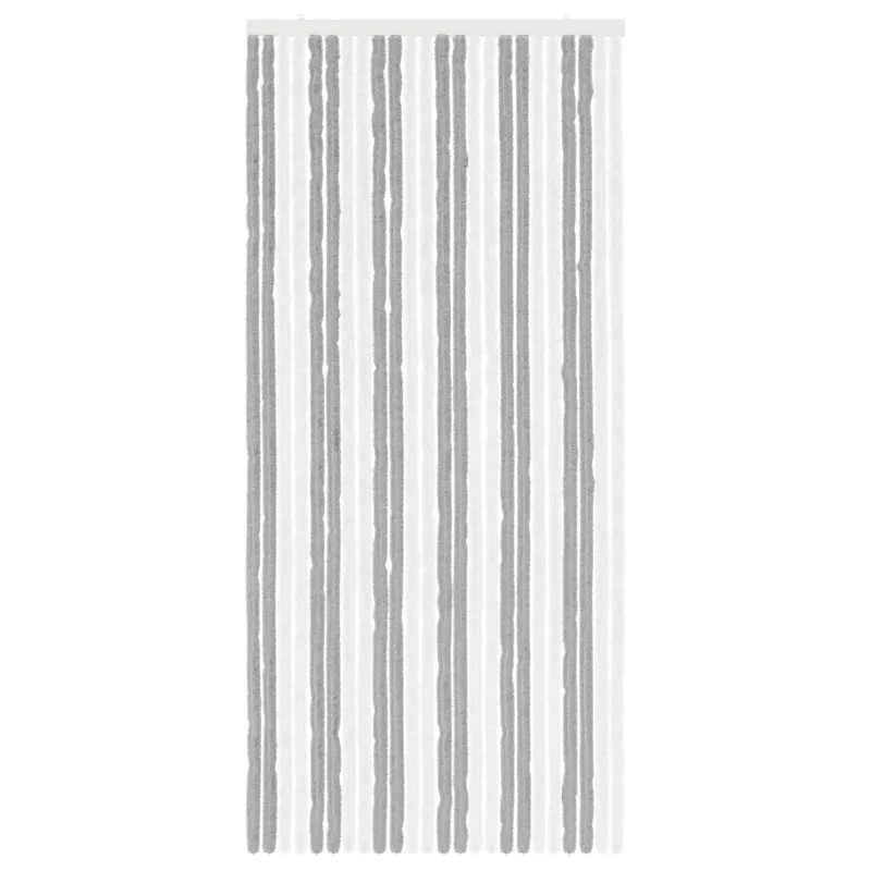 Vabzdžių Užuolaida iš Chenille Pilka ir balta 100 x 220 cm