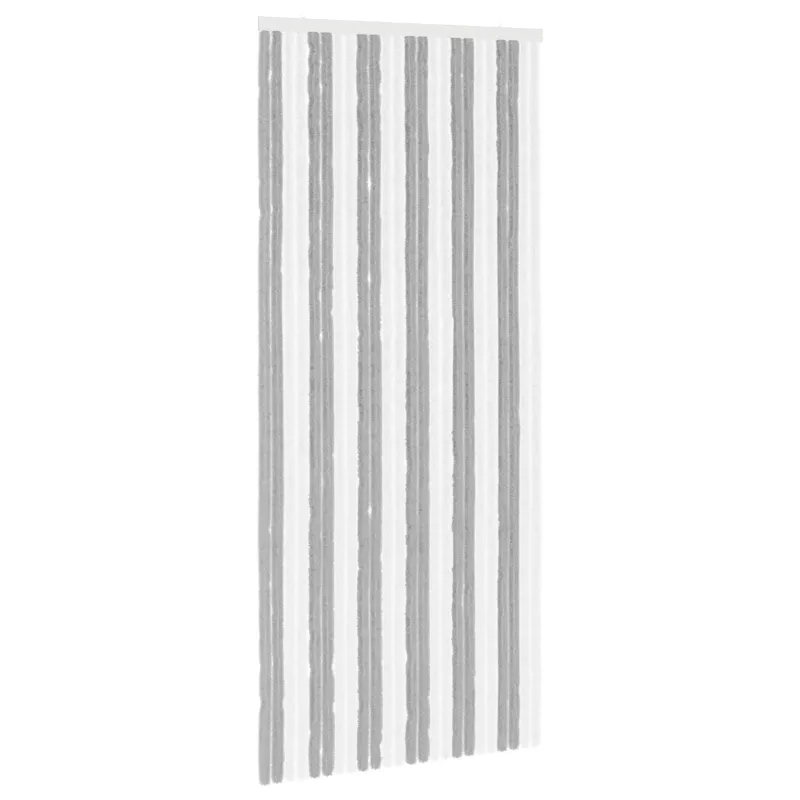 Vabzdžių Užuolaida iš Chenille Pilka ir balta 100 x 230 cm