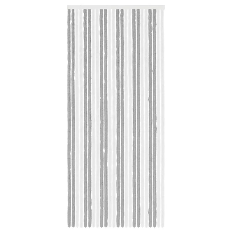 Vabzdžių Užuolaida iš Chenille Pilka ir balta 100 x 230 cm