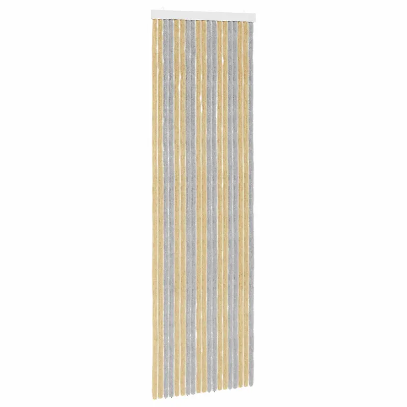 Vabzdžių Užuolaida iš Chenille Pilka ir smėlinė 56 x 185 cm