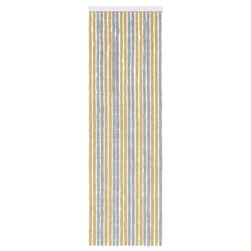 Vabzdžių Užuolaida iš Chenille Pilka ir smėlinė 56 x 185 cm