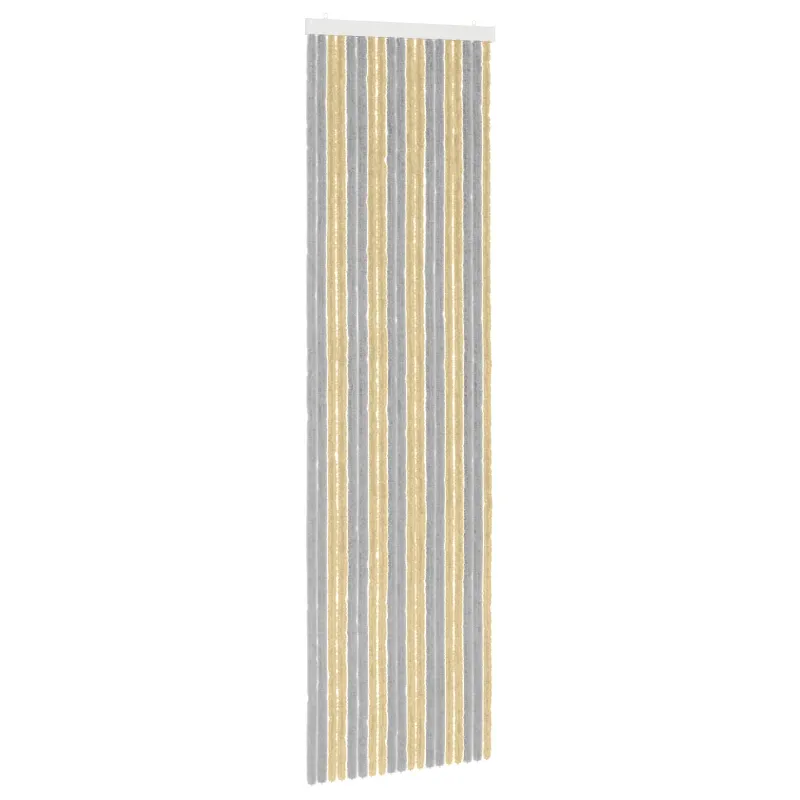 Vabzdžių Užuolaida iš Chenille Pilka ir smėlinė 56 x 200 cm