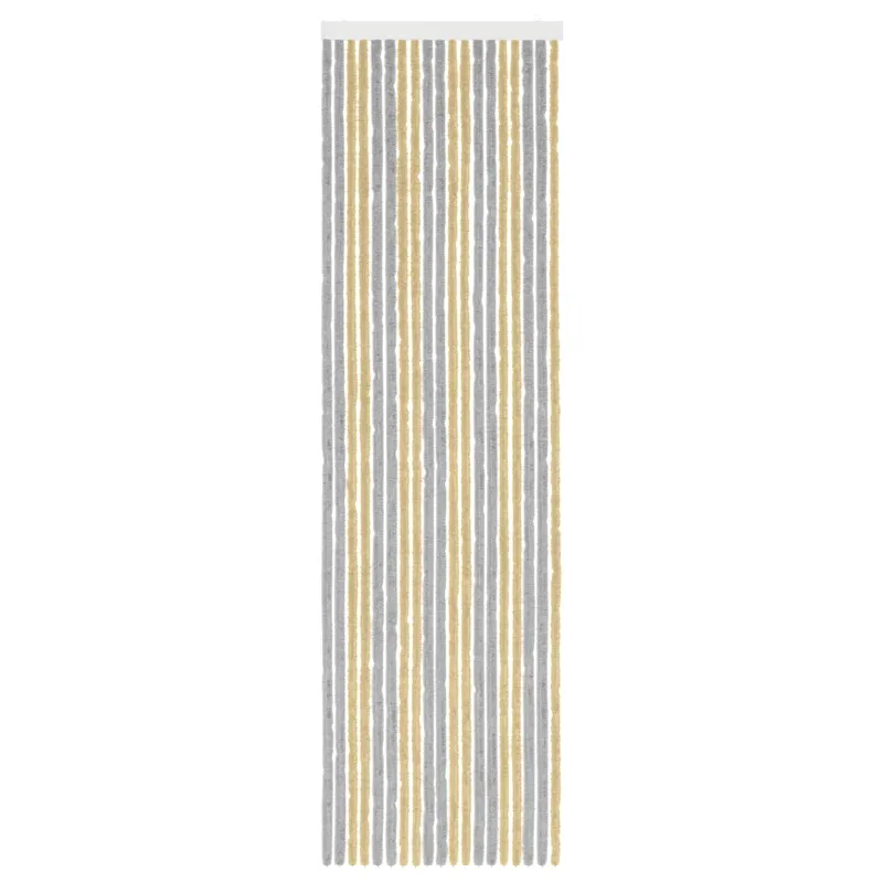 Vabzdžių Užuolaida iš Chenille Pilka ir smėlinė 56 x 200 cm