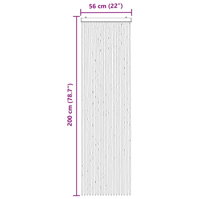 Vabzdžių Užuolaida iš Chenille Pilka ir smėlinė 56 x 200 cm