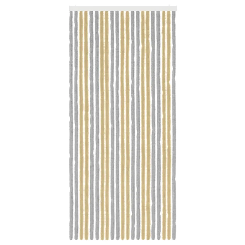 Vabzdžių Užuolaida iš Chenille Pilka ir smėlinė 90 x 200 cm
