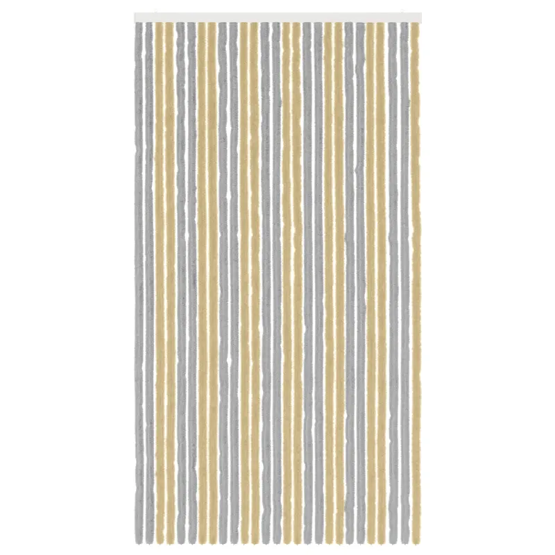 Vabzdžių Užuolaida iš Chenille Pilka ir smėlinė 118 x 220 cm
