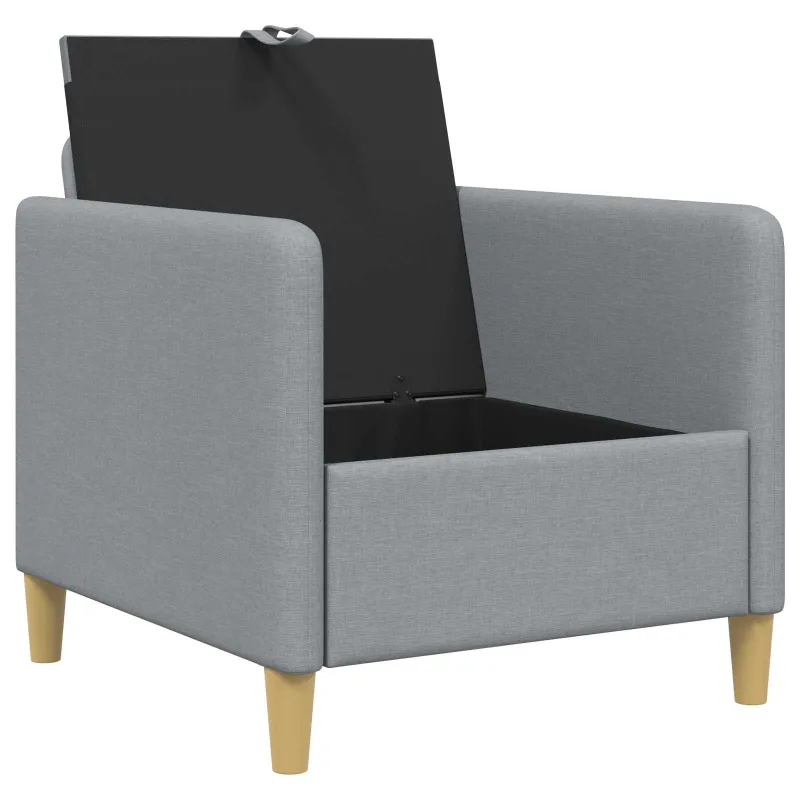 Sofa su saugojimo vieta Šviesiai pilka 72 x 78 x 87 cm