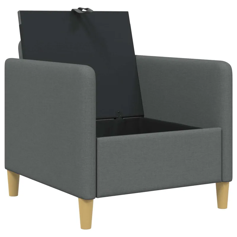 Sofa su saugojimo vieta Tamsiai pilka 72 x 78 x 87 cm