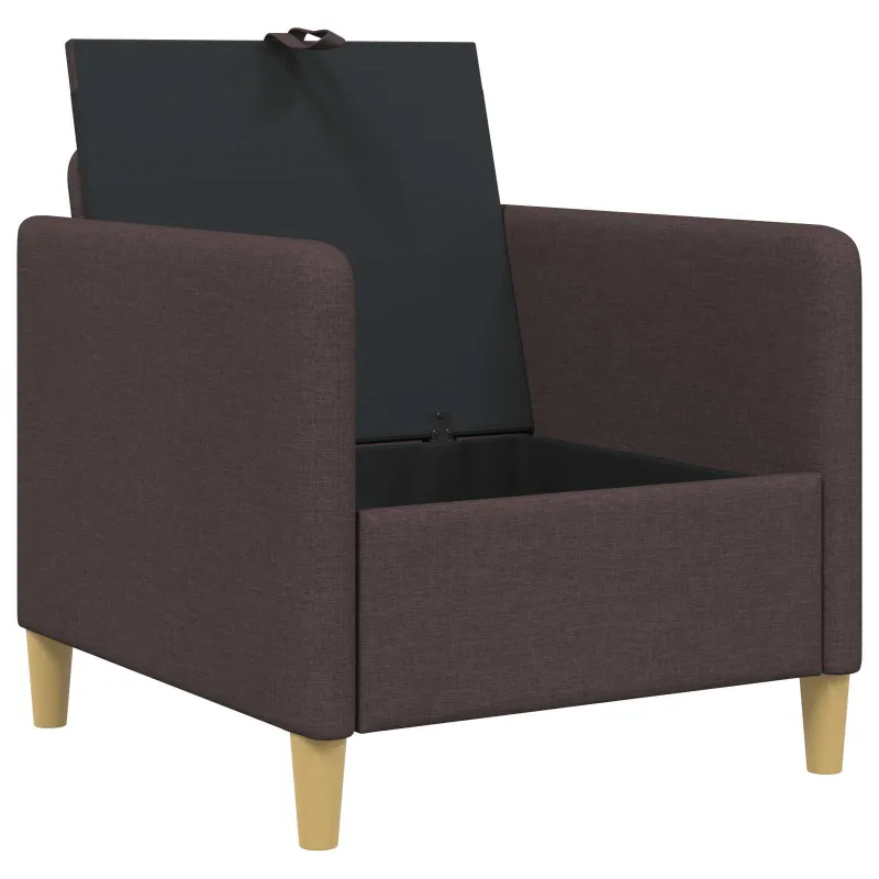 Sofa su saugojimo vieta Tamsiai rudas 72 x 78 x 87 cm
