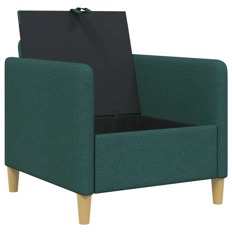 Sofa su saugojimo vieta Tamsiai žalia 72 x 78 x 87 cm