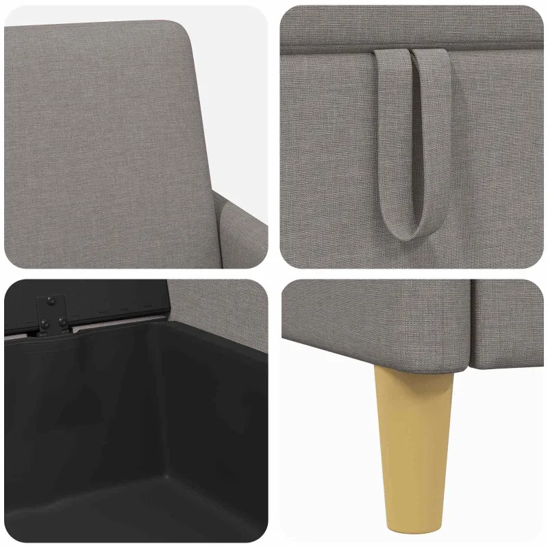 Sofa su saugojimo vieta Taupe 72 x 78 x 87 cm Poliesteris