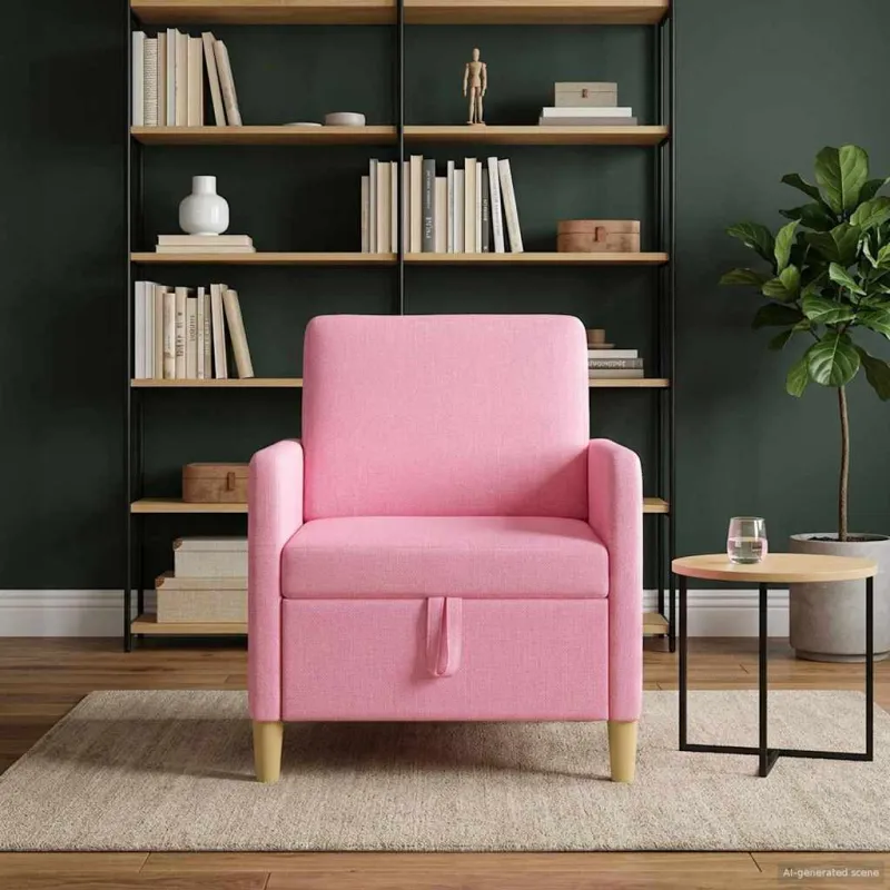 Sofa su saugojimo vieta Rožinė 72 x 78 x 87 cm Poliesteris