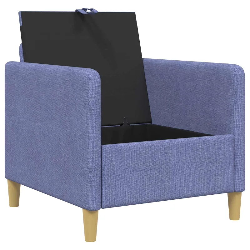 Sofa su saugojimo vieta Džinsinės mėlynos 72 x 78 x 87 cm
