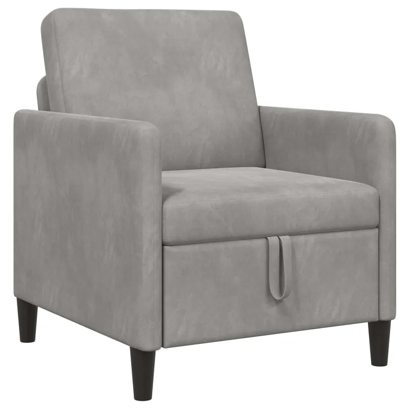 Sofa su saugojimo vieta Šviesiai pilka 72 x 78 x 87 cm