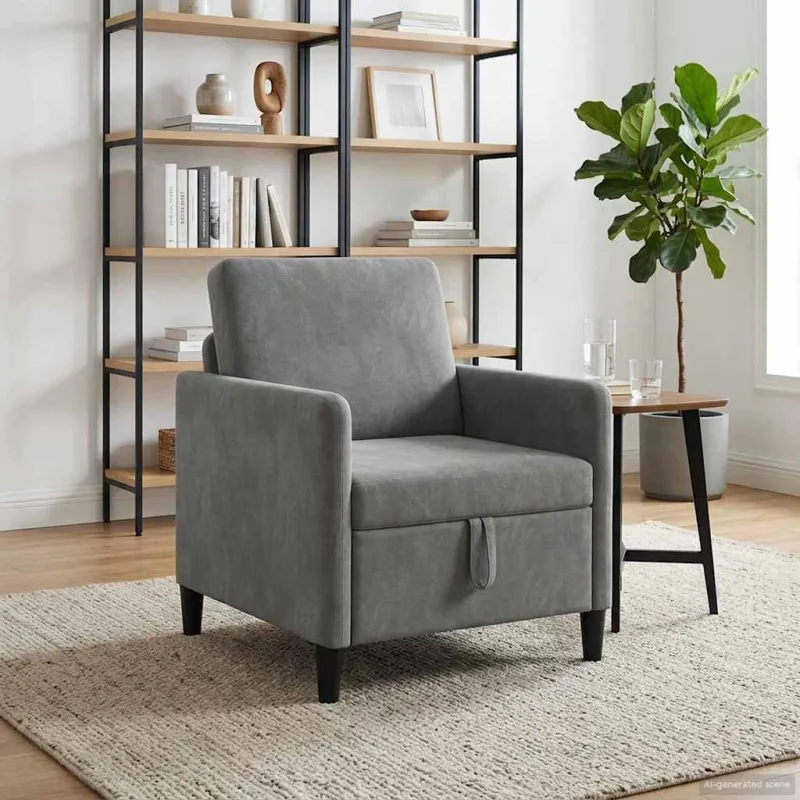Sofa su saugojimo vieta Tamsiai pilka 72 x 78 x 87 cm