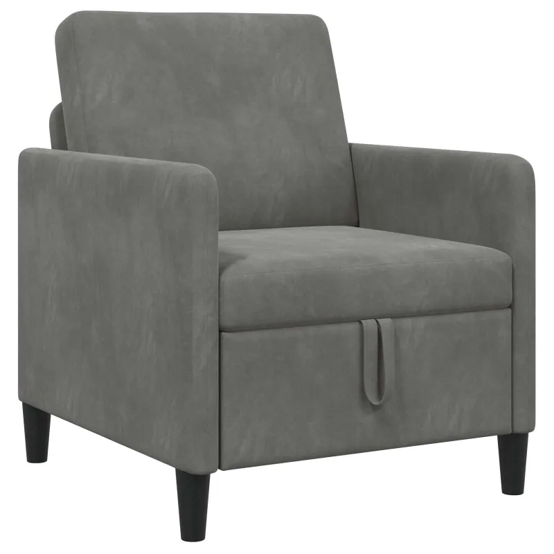 Sofa su saugojimo vieta Tamsiai pilka 72 x 78 x 87 cm