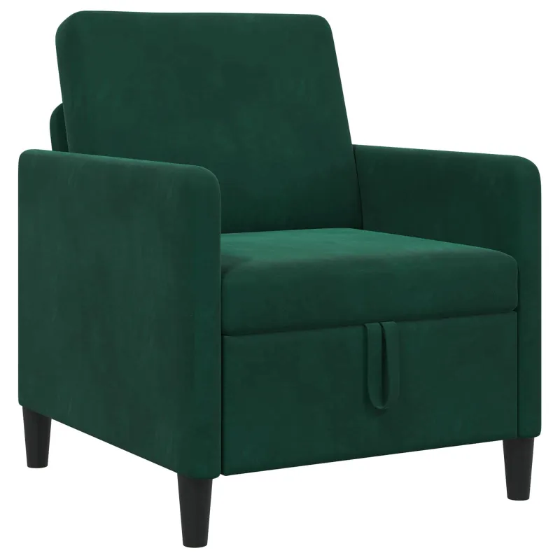 Sofa su saugojimo vieta Tamsiai žalia 72 x 78 x 87 cm