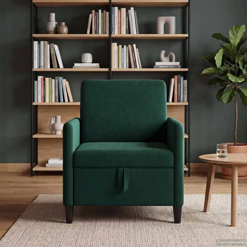Sofa su saugojimo vieta Tamsiai žalia 72 x 78 x 87 cm