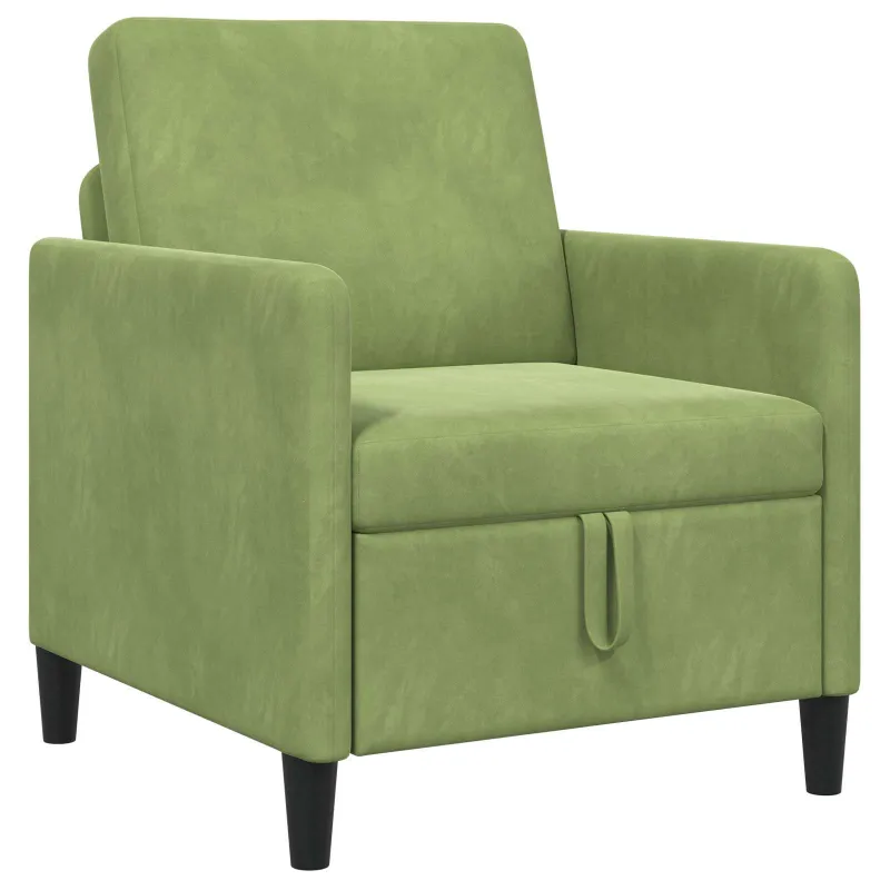 Sofa su saugojimo vieta Šviesiai žalia 72 x 78 x 87 cm