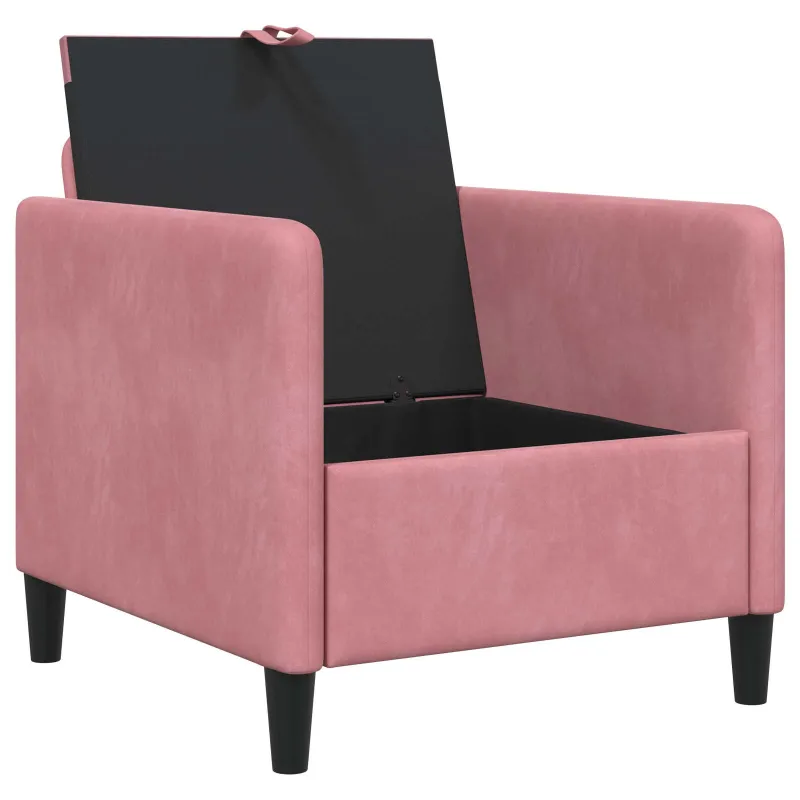 Sofa su saugojimo vieta Rožinė 72 x 78 x 87 cm Poliesteris