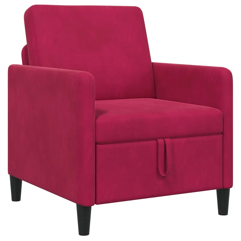 Sofa su saugojimo vieta Vyno raudona 72 x 78 x 87 cm