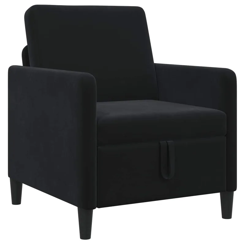 Sofa su saugojimo vieta Juoda 72 x 78 x 87 cm Poliesteris