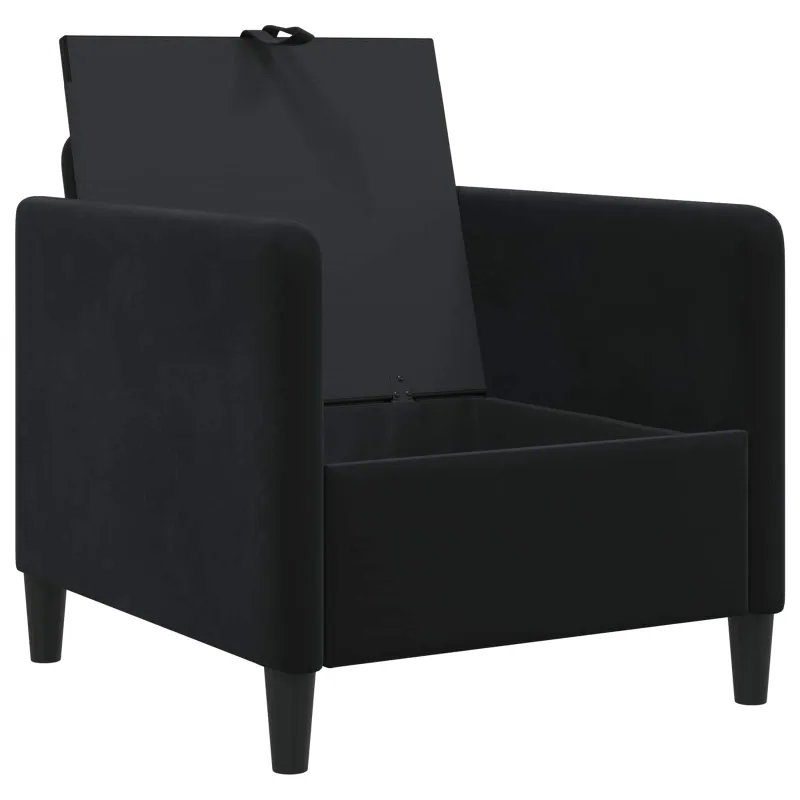 Sofa su saugojimo vieta Juoda 72 x 78 x 87 cm Poliesteris