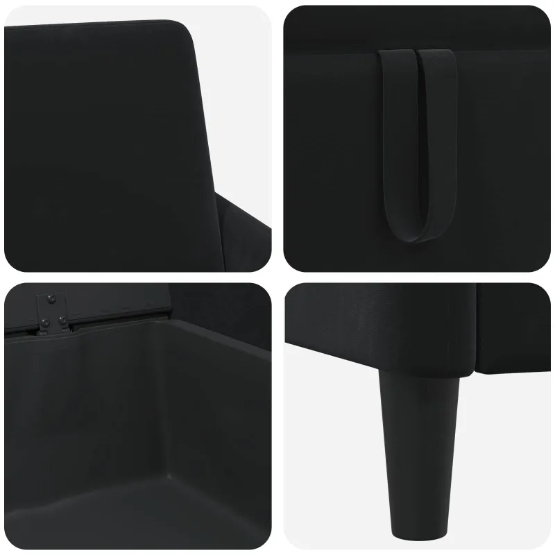 Sofa su saugojimo vieta Juoda 72 x 78 x 87 cm Poliesteris