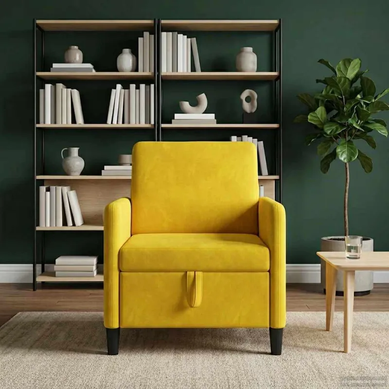 Sofa su saugojimo vieta Geltona 72 x 78 x 87 cm Poliesteris