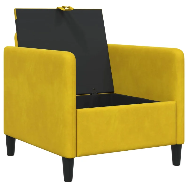 Sofa su saugojimo vieta Geltona 72 x 78 x 87 cm Poliesteris