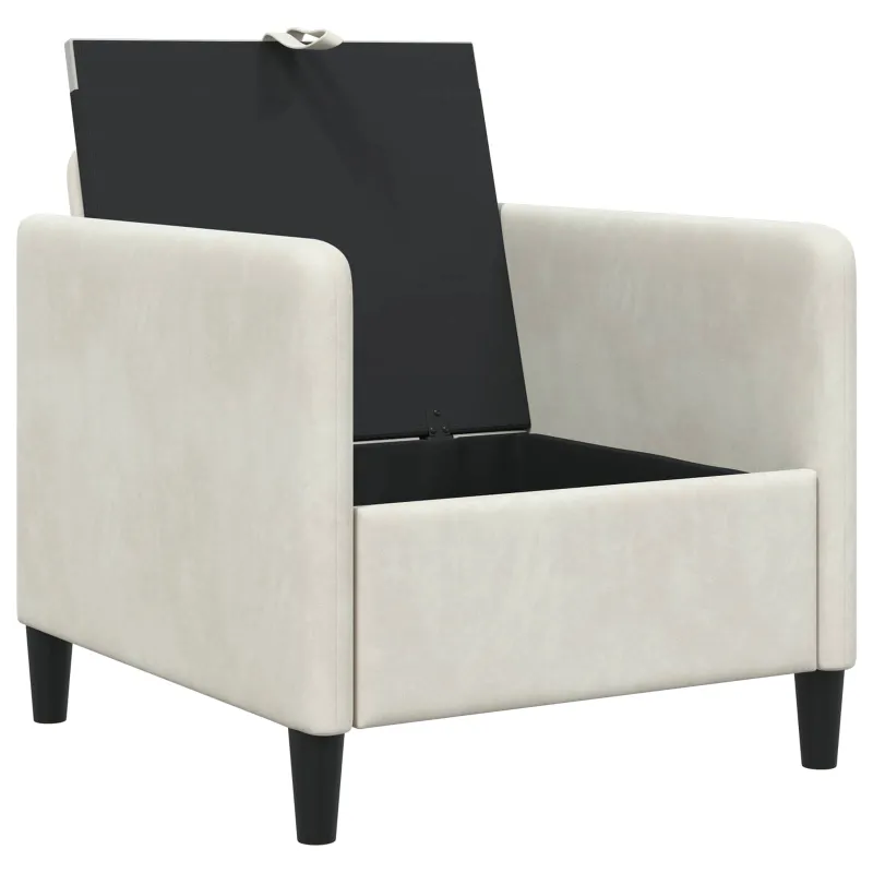 Sofa su saugojimo vieta Kreminė 72 x 78 x 87 cm Poliesteris