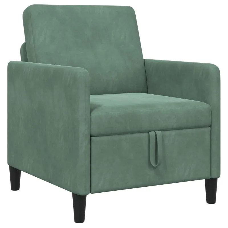 Sofa su saugojimo vieta Jūrinė žalia 72 x 78 x 87 cm