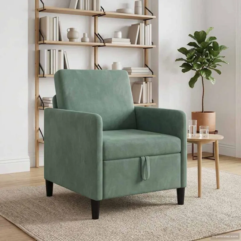 Sofa su saugojimo vieta Jūrinė žalia 72 x 78 x 87 cm