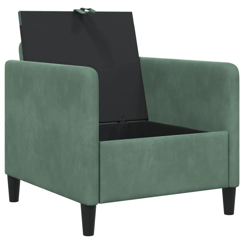 Sofa su saugojimo vieta Jūrinė žalia 72 x 78 x 87 cm