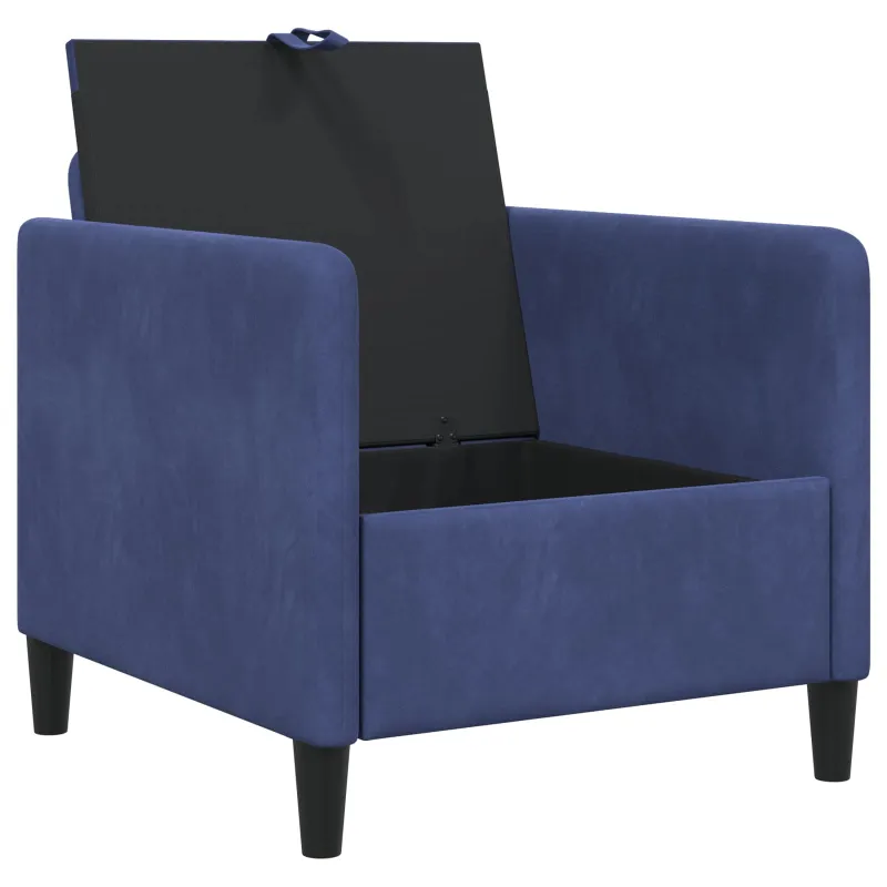 Sofa su saugojimo vieta Policijos mėlyna 72 x 78 x 87 cm