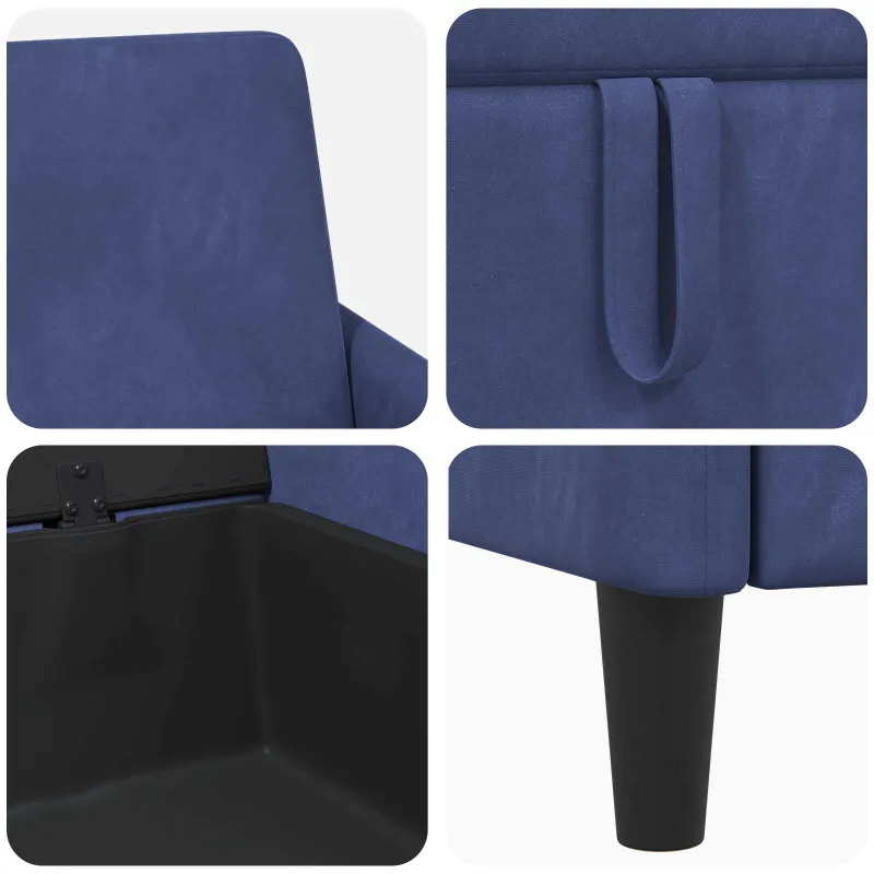 Sofa su saugojimo vieta Policijos mėlyna 72 x 78 x 87 cm