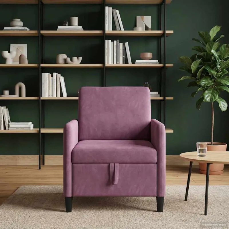 Sofa su saugojimo vieta Violetinė 72 x 78 x 87 cm Poliesteris