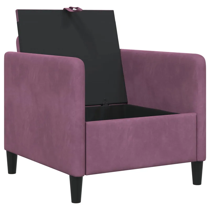 Sofa su saugojimo vieta Violetinė 72 x 78 x 87 cm Poliesteris
