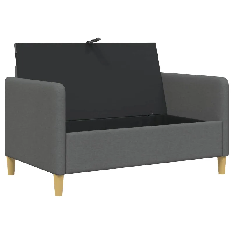Sofa su saugojimo vieta Tamsiai pilka 122 x 78 x 87 cm