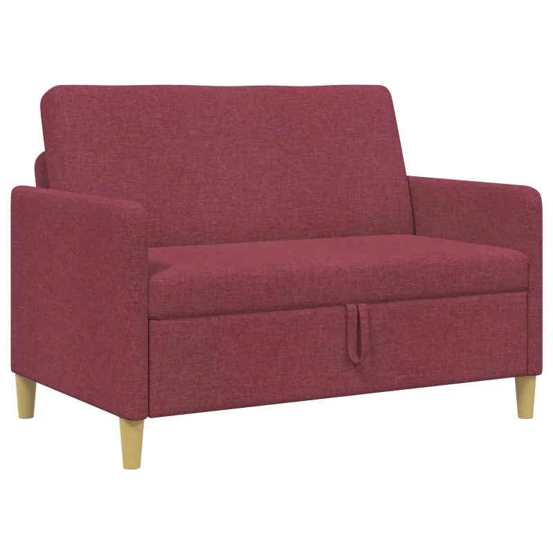 Sofa su saugojimo vieta Vyno raudona 122 x 78 x 87 cm