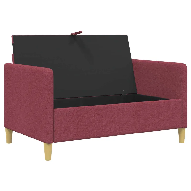 Sofa su saugojimo vieta Vyno raudona 122 x 78 x 87 cm