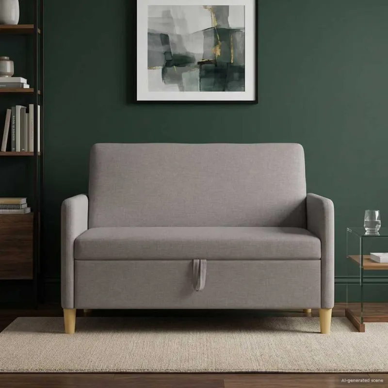 Sofa su saugojimo vieta Taupe 122 x 78 x 87 cm Poliesteris