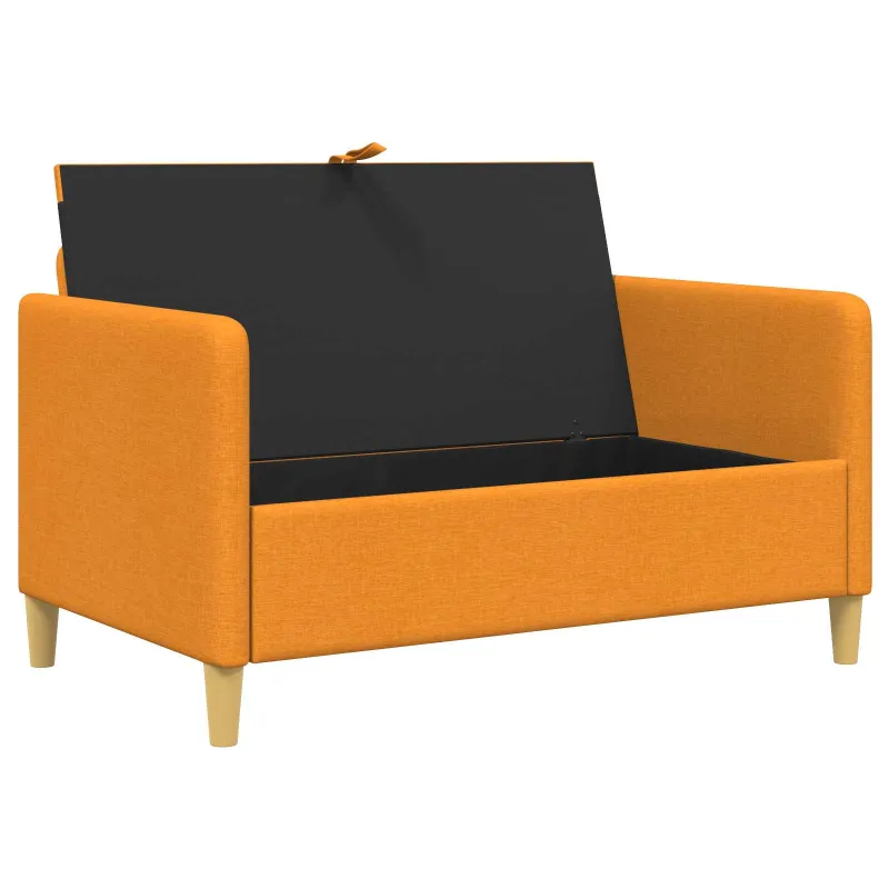 Sofa su saugojimo vieta Tamsiai geltona 122 x 78 x 87 cm