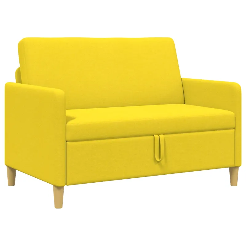 Sofa su saugojimo vieta Šviesi geltona 122 x 78 x 87 cm