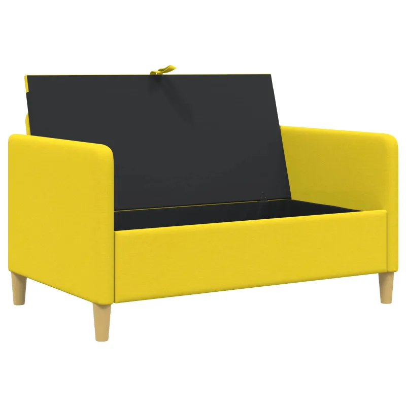 Sofa su saugojimo vieta Šviesi geltona 122 x 78 x 87 cm