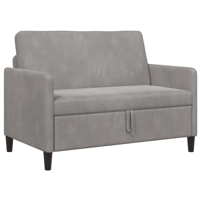 Sofa su saugojimo vieta Šviesiai pilka 122 x 78 x 87 cm