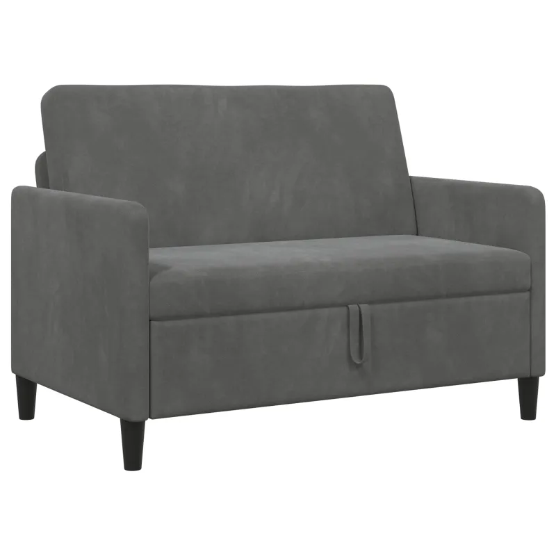 Sofa su saugojimo vieta Tamsiai pilka 122 x 78 x 87 cm