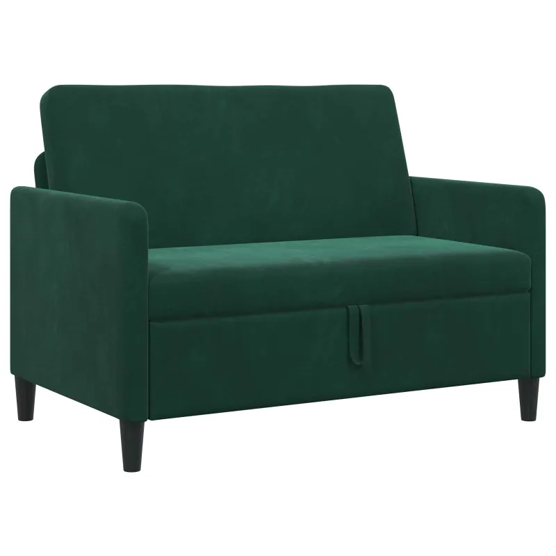 Sofa su saugojimo vieta Tamsiai žalia 122 x 78 x 87 cm